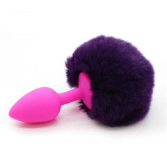 3' Silicone Pink Bunny Tail Plug