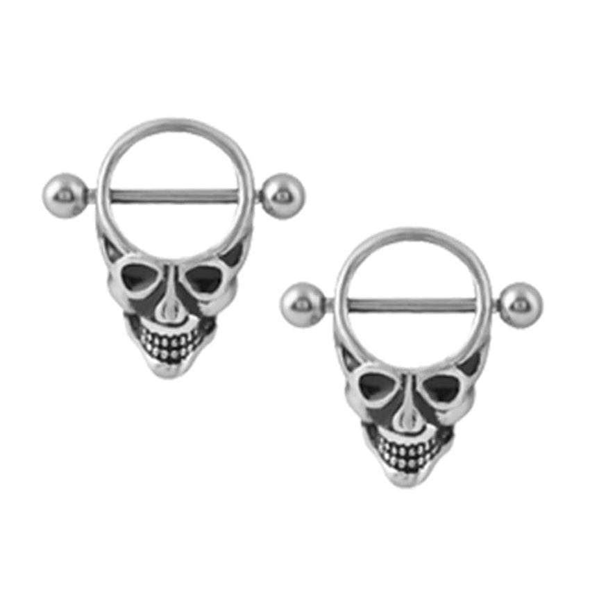 Gothic Fashion Skull Nipple Rings