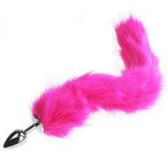 Stainless Steel Pink Fox Tail Plug