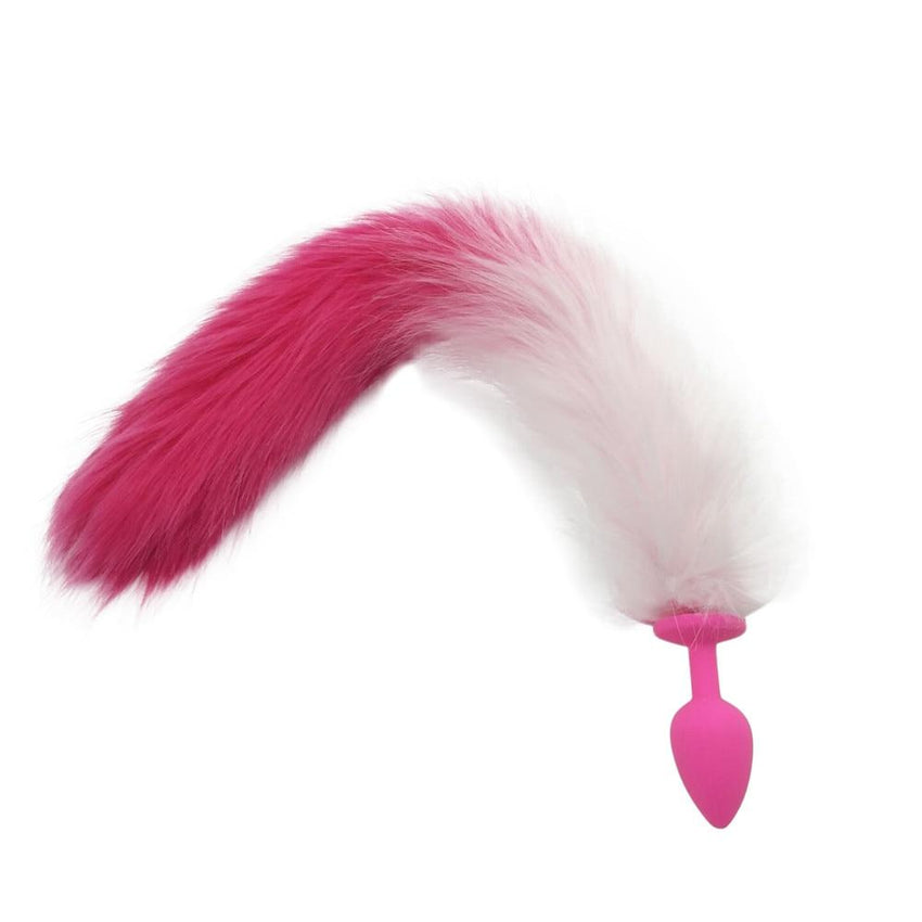 Colorful Random Silicone Tail Butt Plug 15.75 Inches Long