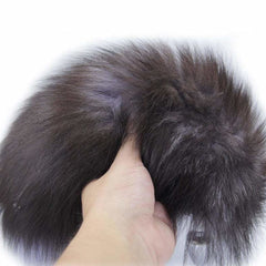 Gray Fox Tail Butt Plug 16 Inches Long