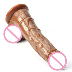 Textured Brown Dildo