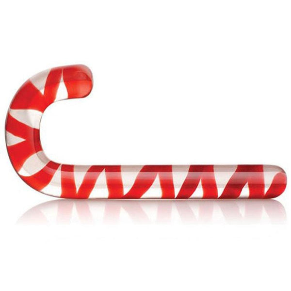 Red Candy Cane Glass Dildo