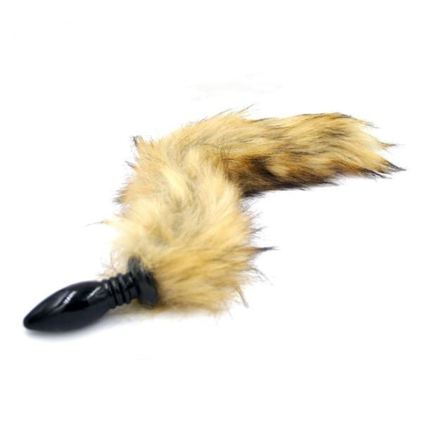 14' Silicone Light Brown Fox Tail