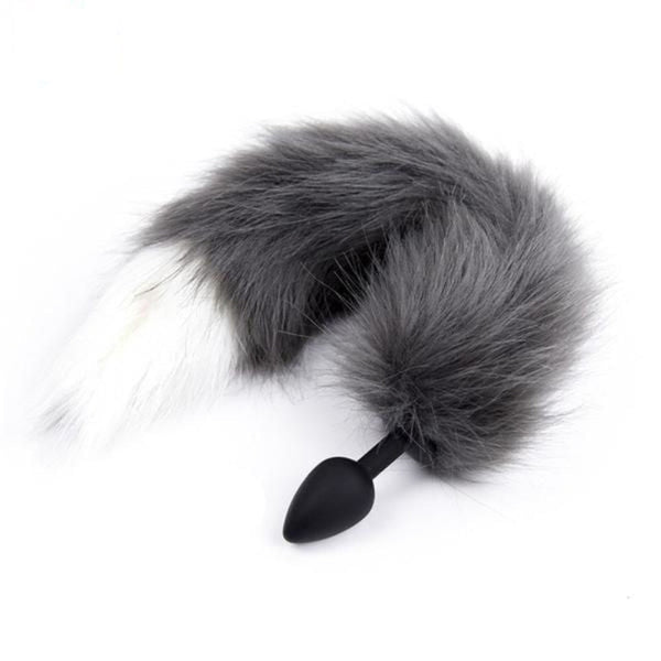 17' Silicone Gray Cat Tail Plug