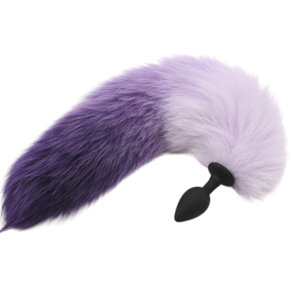 17' Silicone Purple Fox Tail Plug