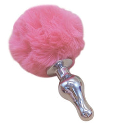 3' Aluminum Multi Colored Bunny Tail Plug