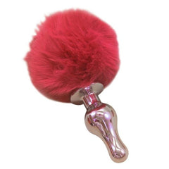 3' Aluminum Multi Colored Bunny Tail Plug