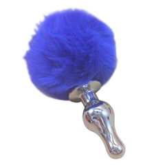 3' Aluminum Multi Colored Bunny Tail Plug