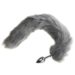 Sisandsis Dress Gray Cat Tail Butt Plug 16 Inches Long