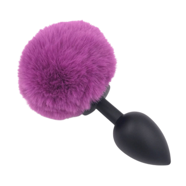 3' Silicone Purple Bunny Tail Plug