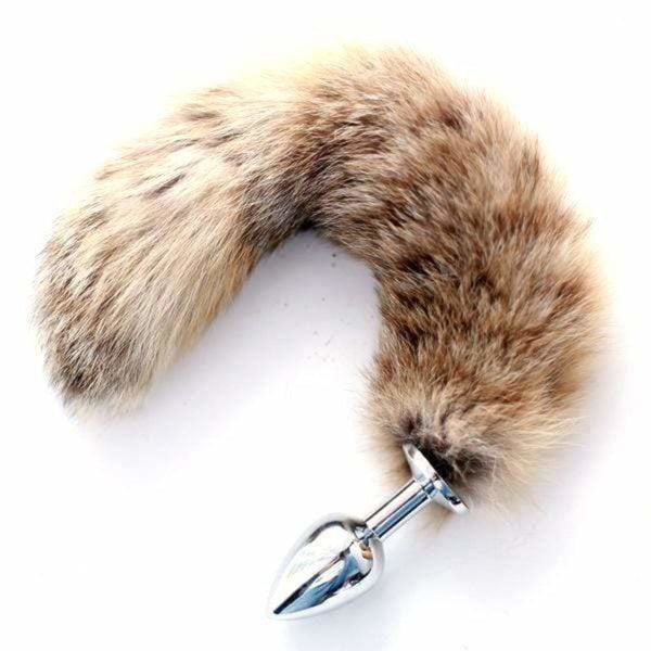 Metal Raccoon Tail Butt Plug, 10'