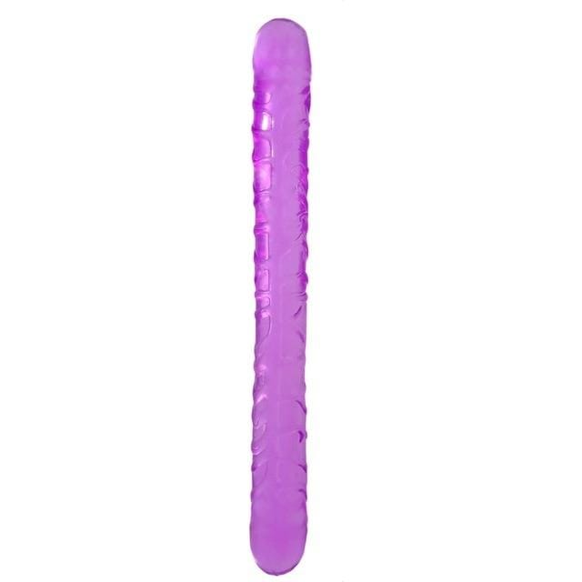 Purple Dildo Ribbed Double Ended 13 Inch