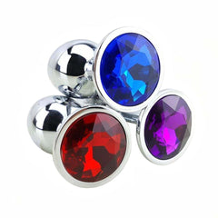 3' Jeweled Metal Plug - 10 Colors Available