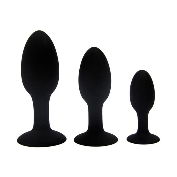 Silicone Butt Plug With Internal Metal Ball 3.15 to 4.92 Inches Long