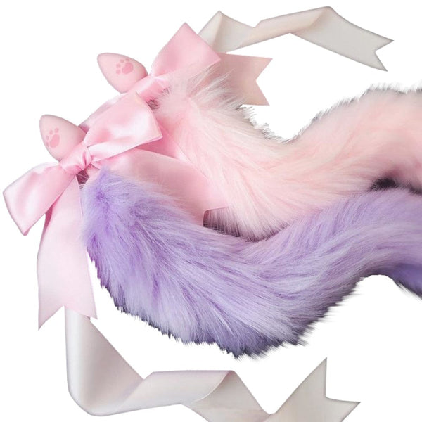 Cat Cosplay Tail Butt Plug 13 to 15 Inches Long