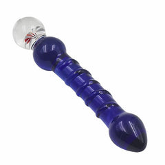 Pretty Blue Dildo 7 Inch Glass