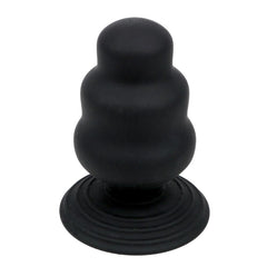 Triple Ripple 2 Inch Wide Butt Plug | Layer Suction Cup Butt Plug 3.54 Inches Long