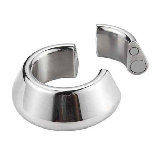 Magnetic Bondage Trainer Silver Cock Ring