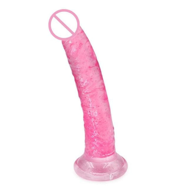 Colored Long Thin Dildo With Suction Cup