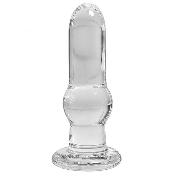 Transparent Tower Glass Butt Plug 5.12 Inches Long