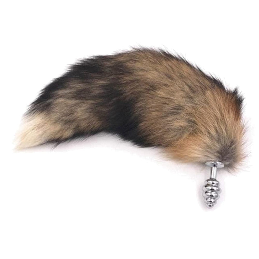 Faux Brown Fur Tail Butt Plug