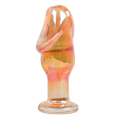 Cute Penis-Like Golden Glass Dildo