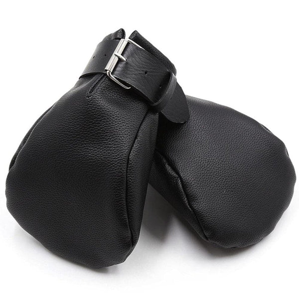 Padded Pet Play Leather Mittens