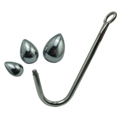 Metal Anal Hook With 3 Bead Sizes