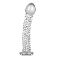 Scaly Stimulation Colored 7 Inch Glass Dildo