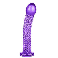 Scaly Stimulation Colored 7 Inch Glass Dildo