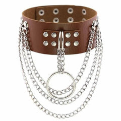 Multilayer Gothic Appeal Leather Choker