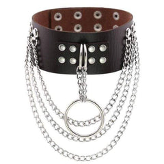 Multilayer Gothic Appeal Leather Choker