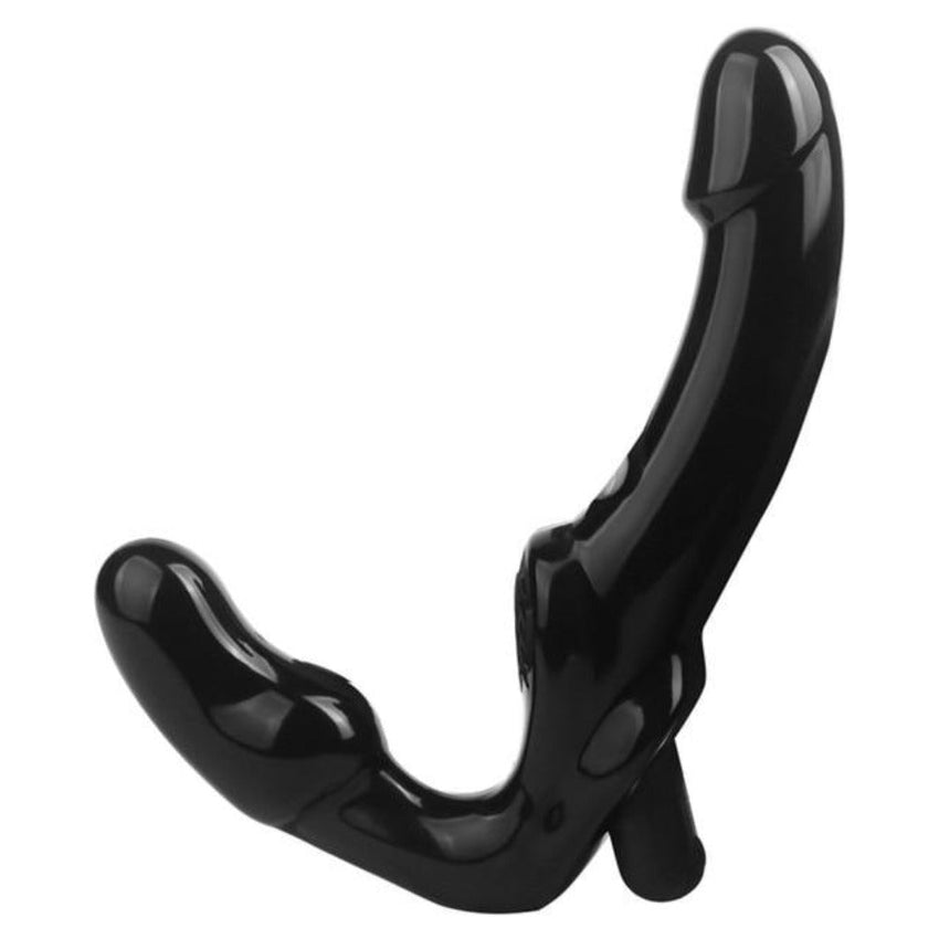 Black 10-Speed Strap On Vibrator