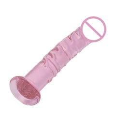 Seductive Glass Crystal Pink Dildo