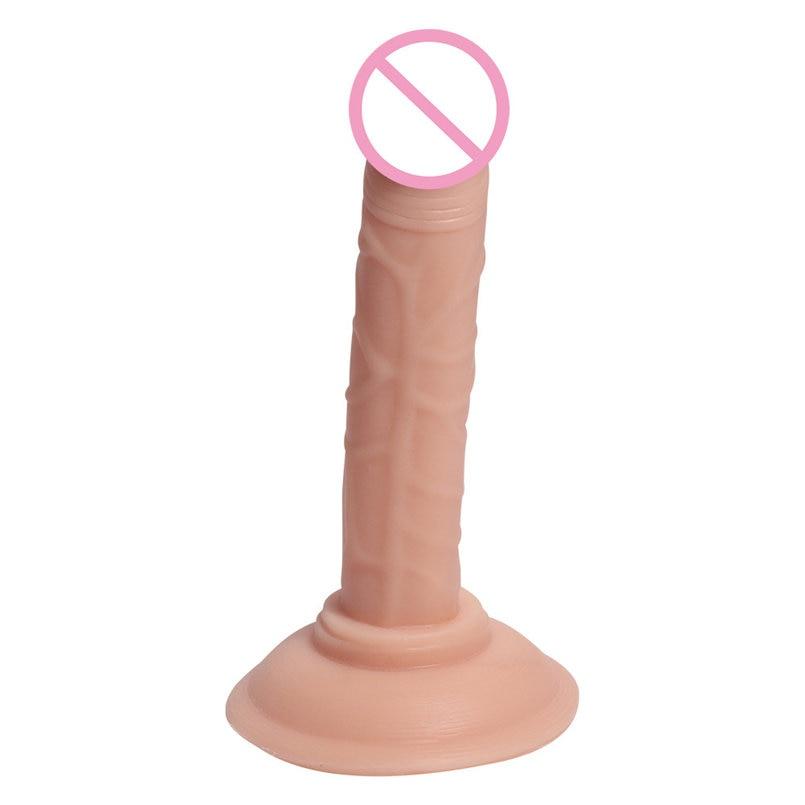 Dual Layer Silicone 4 Inch Dildo With Suction Cup