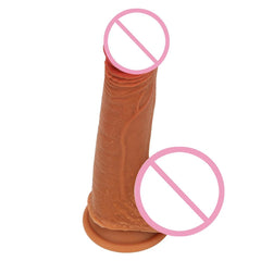 Straight Up 8 Inch Realistic Brown Dildo