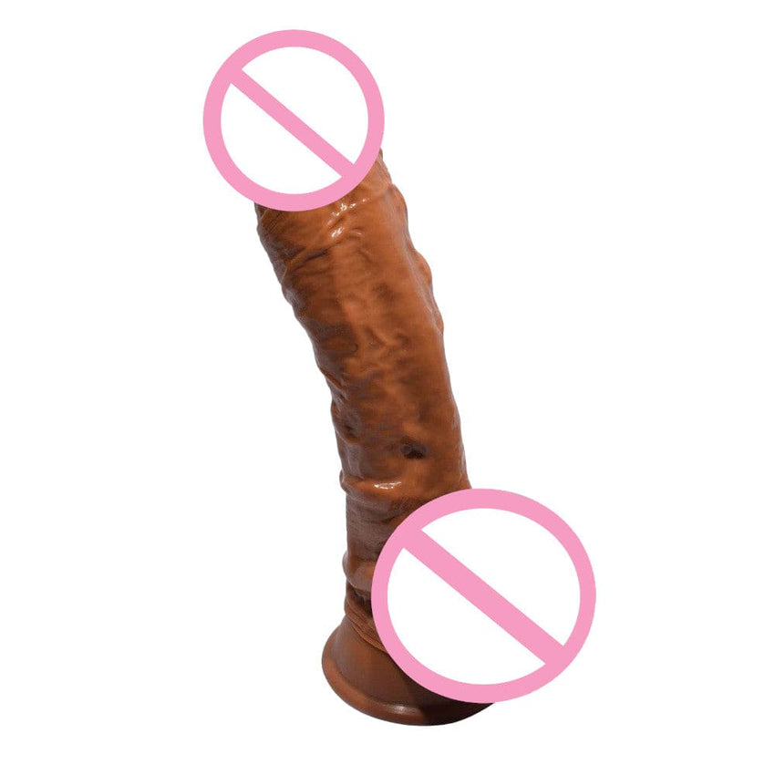 Big Brown 9 Inch Realistic Suction Cup Dildo