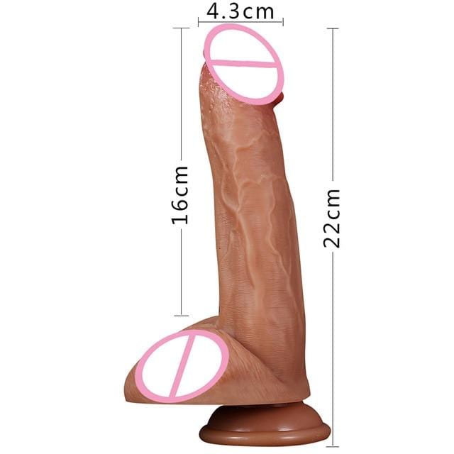 Sisandsis Dress 8 Inch Realistic Suction Cup Dildo With Balls