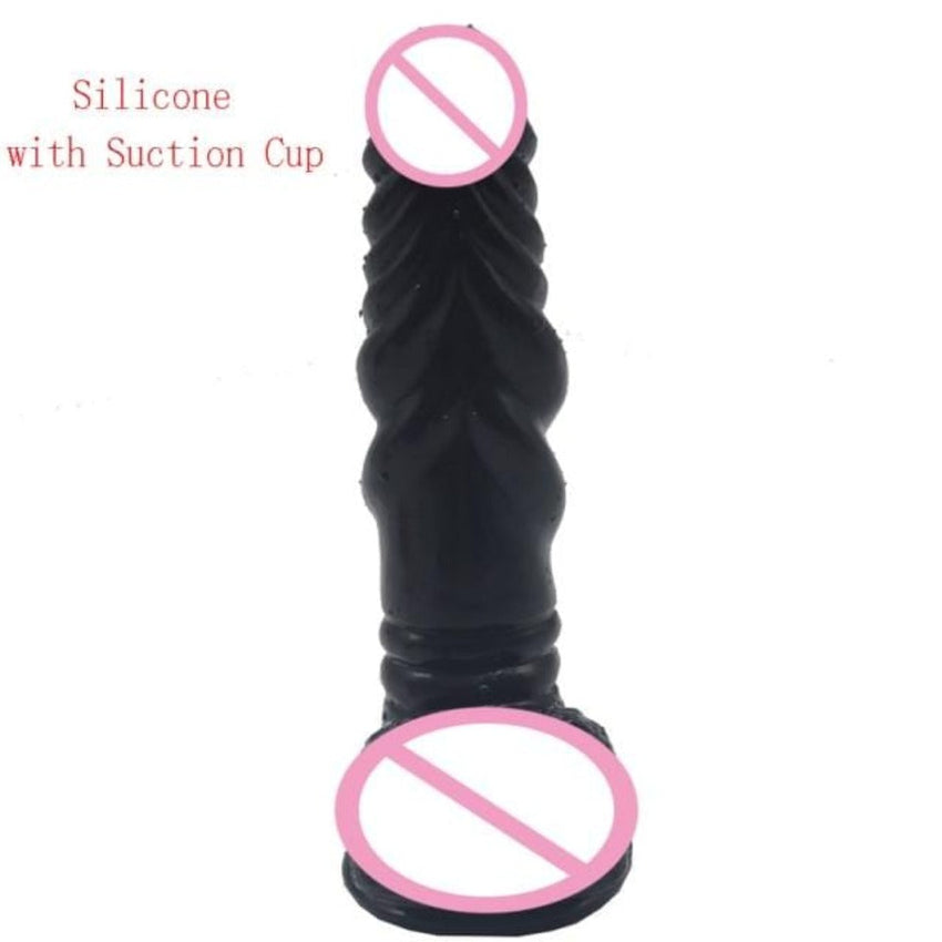 Winding Ribbed Stimulator 8 Inch Knot Dildo