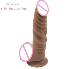 Winding Ribbed Stimulator 8 Inch Knot Dildo