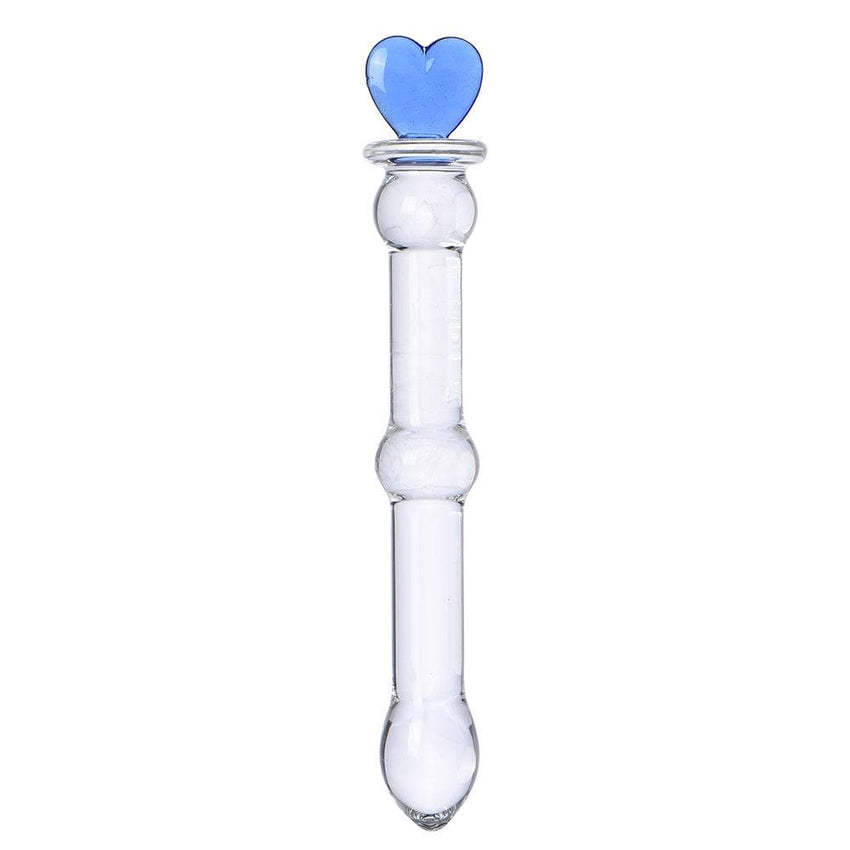 Seductive Heart Clear Glass Dildo