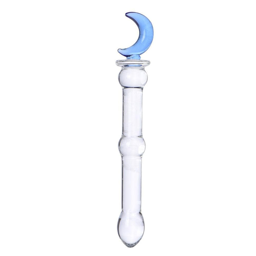 Elegant Crescent Moon Glass Dildo