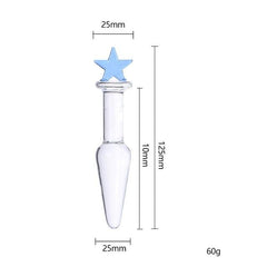 Sensual Star Clear Glass Dildo