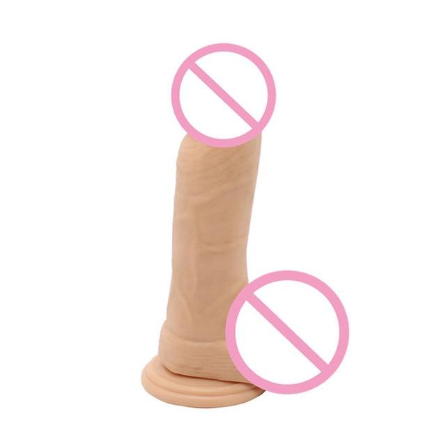 Realistic Super Sucker Suction Cup Dildo With Balls