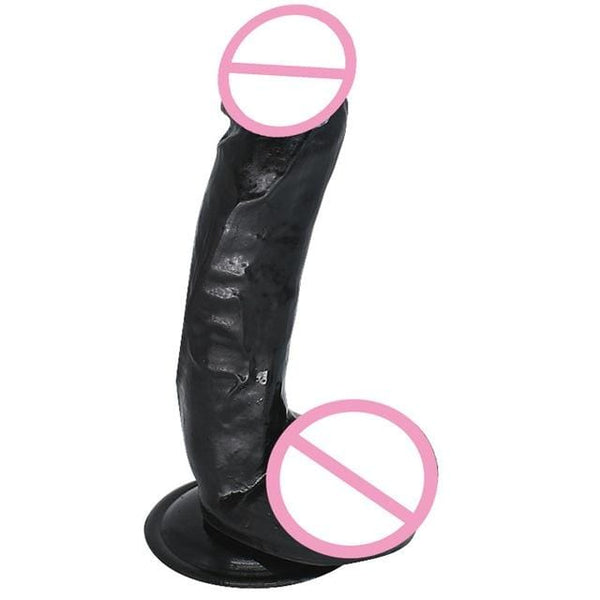 Big and Soft 8 Inch Dildo With Suction Cup and Balls