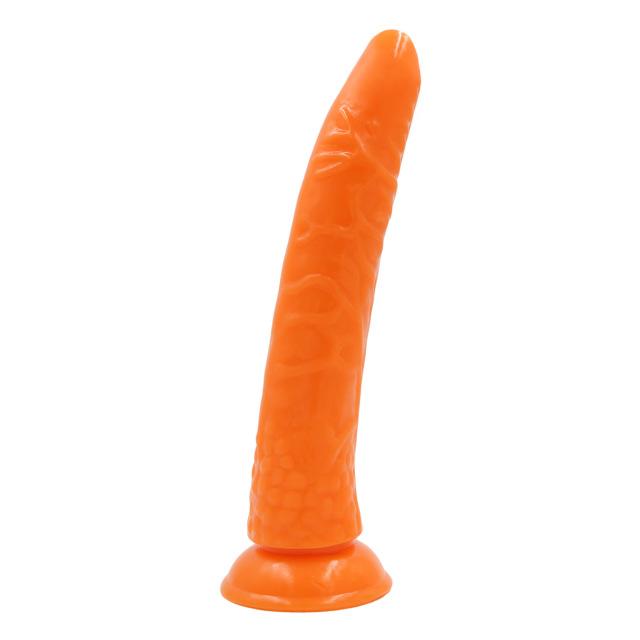 Orange Dildo Sensational 7 Inch Dildo With Suction Cup