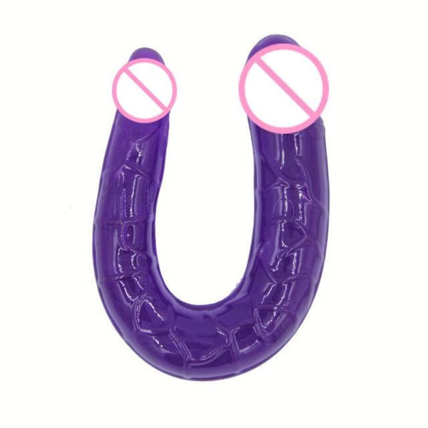 Jelly Double Head Purple Dildo