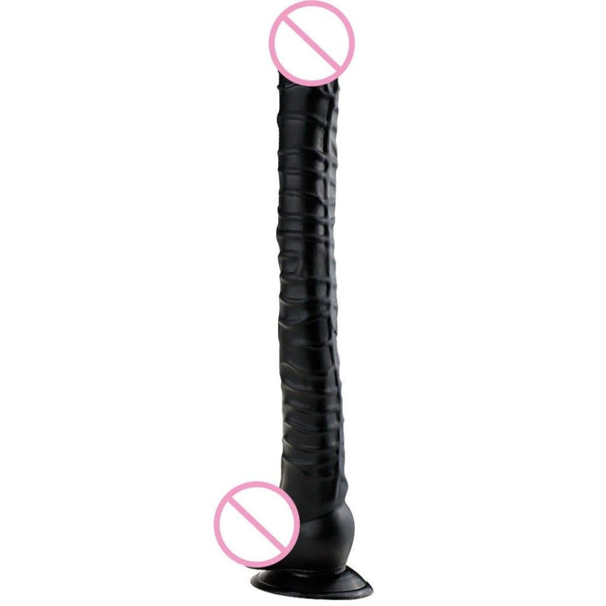 Lengthy 15 Inch G Spot Massager Black Dildo