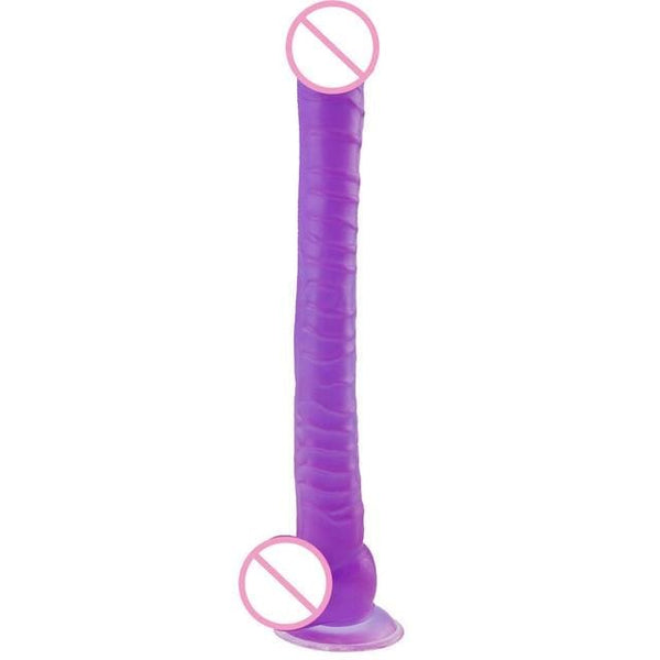 Lengthy 15 Inch G Spot Massager Purple Dildo